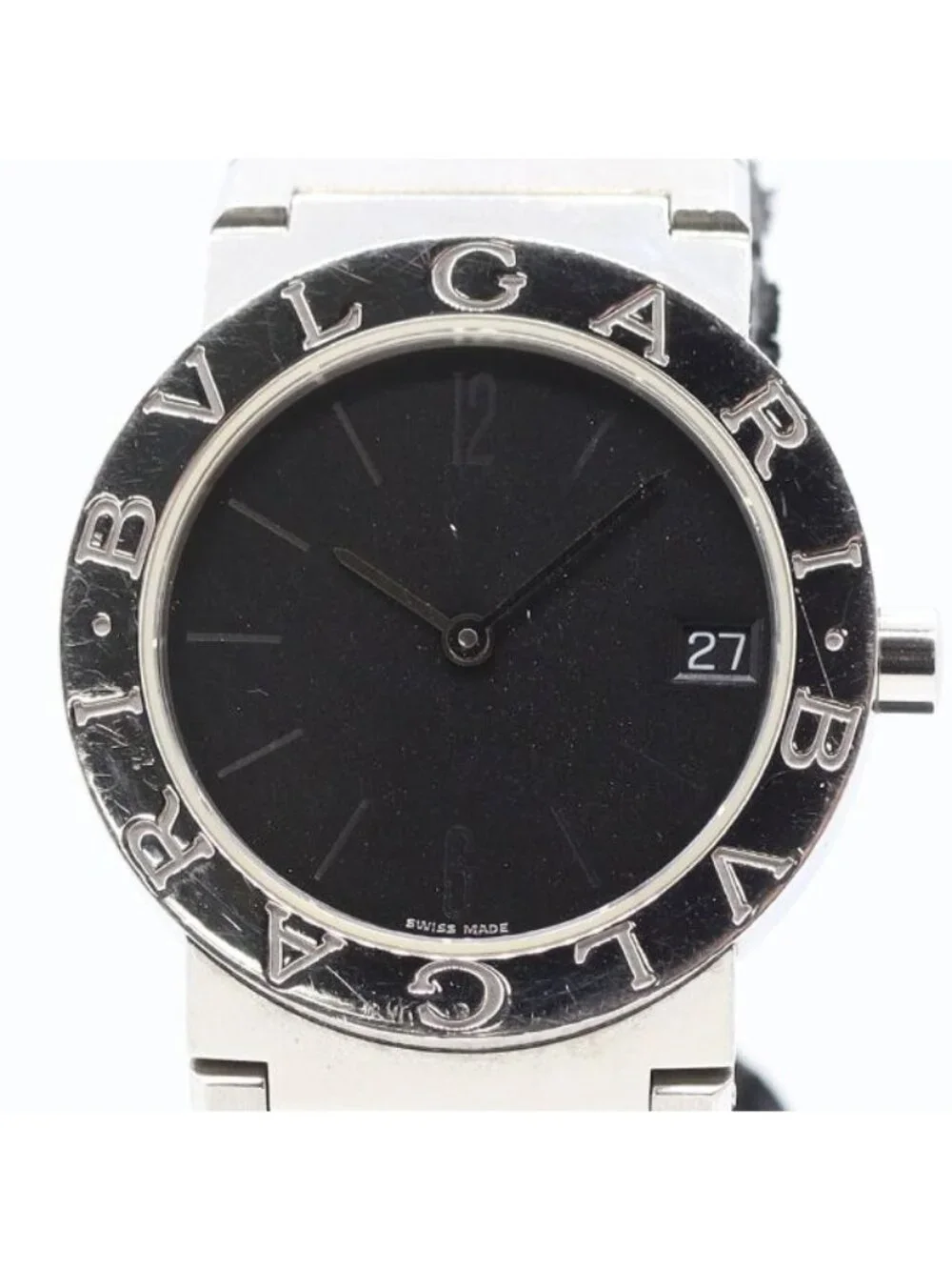 Bvlgari with 3 Frames Quartz Date Black Dial Watch